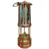 Traditional Miner Lamp Solid Brass w Copper Chimney