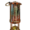 Traditional Miner Lamp Solid Brass w Copper Chimney