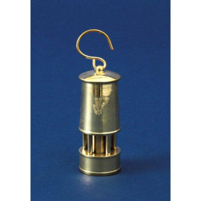 Welsh Replica Ornamental Small Miner Type Lamp – All Brass